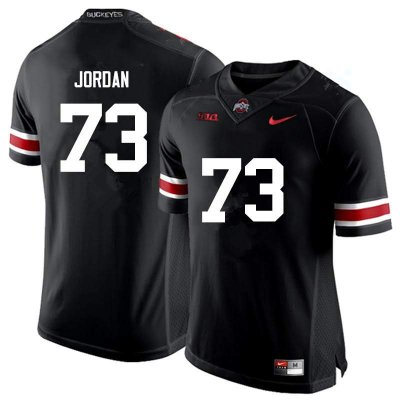 NCAA Ohio State Buckeyes Men's #73 Michael Jordan Black Nike Football College Jersey ADY1045QQ